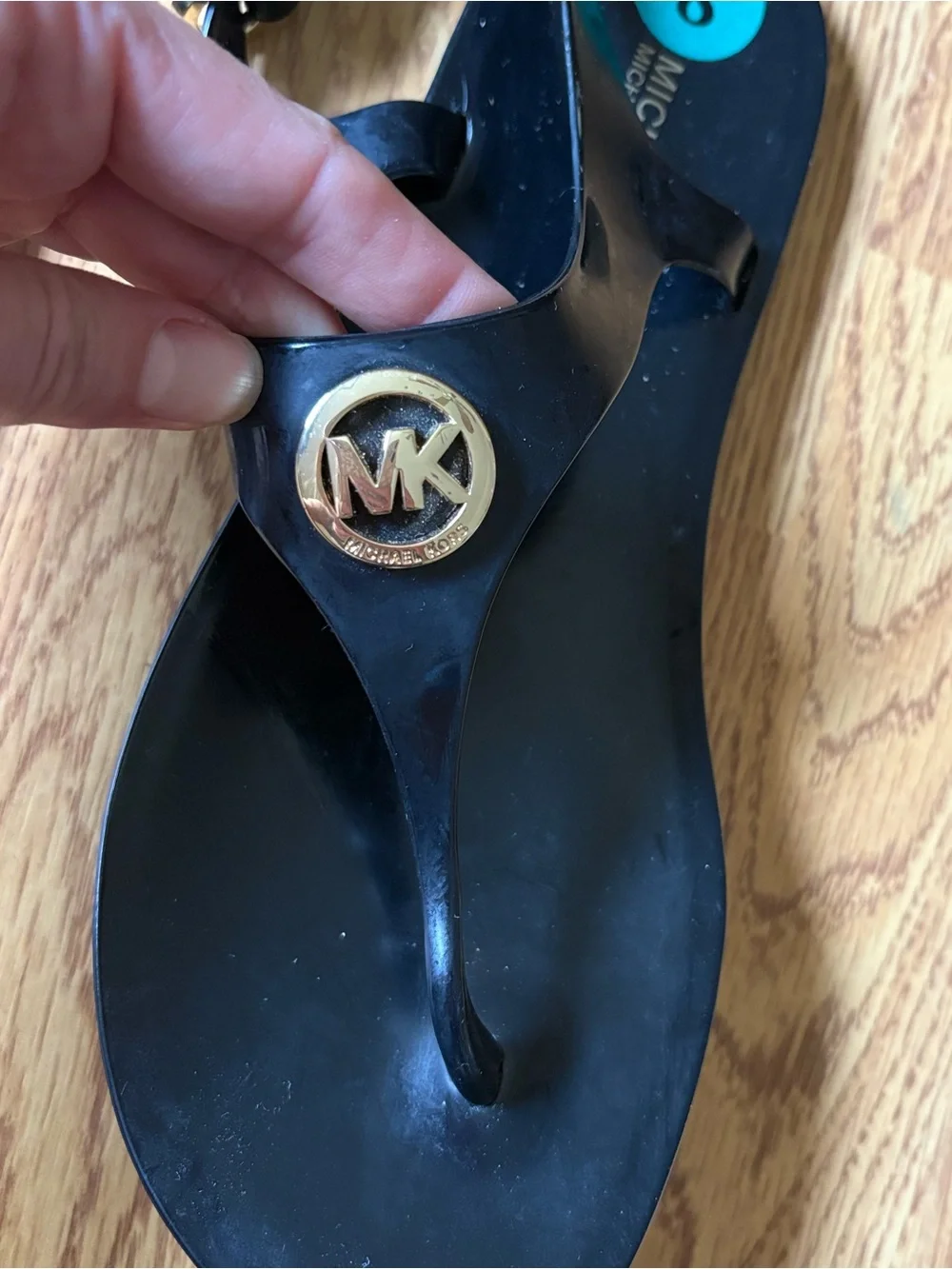 Michael Kors Black Jelly Sandals Beach Summer Vacation Casual Sz 8